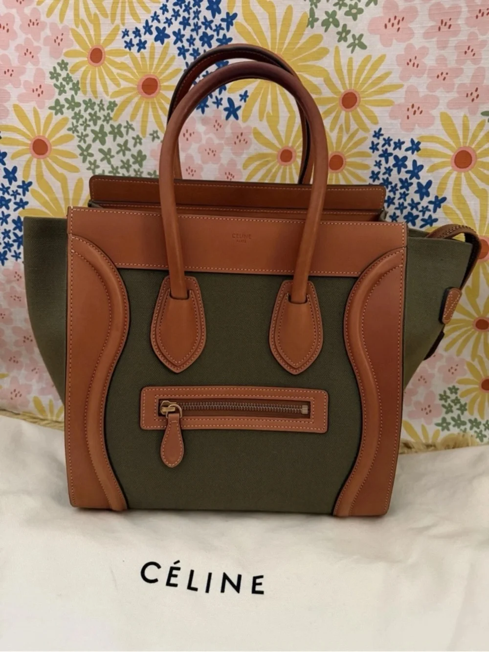 Flash sale before consignment; Celine Canvas and Leather Mini Luggage Tote - Picture 11 of 16